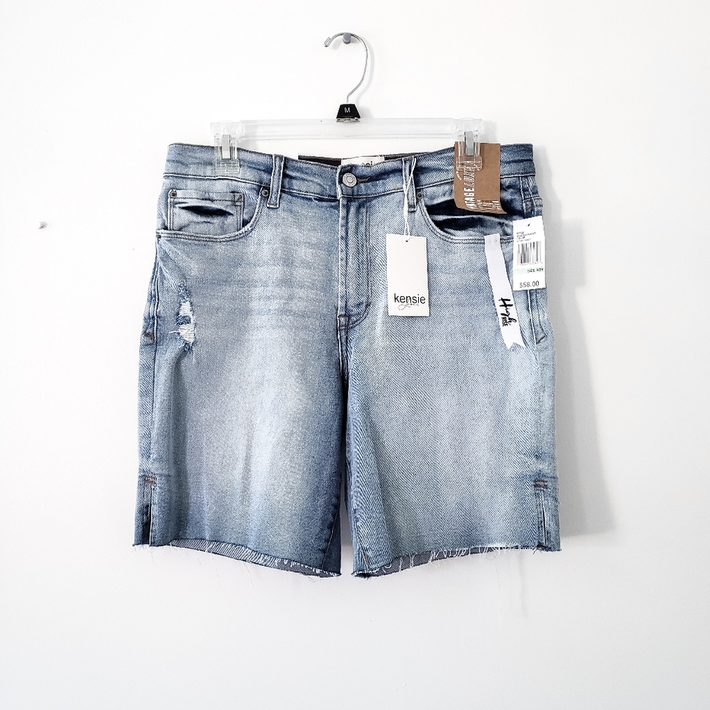 Kensie Jeans Vintage High Rise Bermuda Shorts